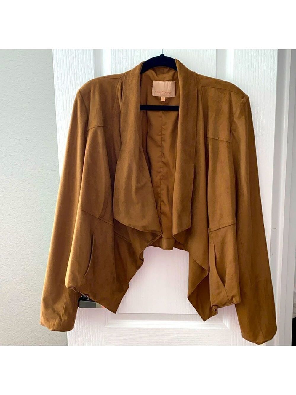 Gibson Latimer Faux Suede Waterfall Jacket
